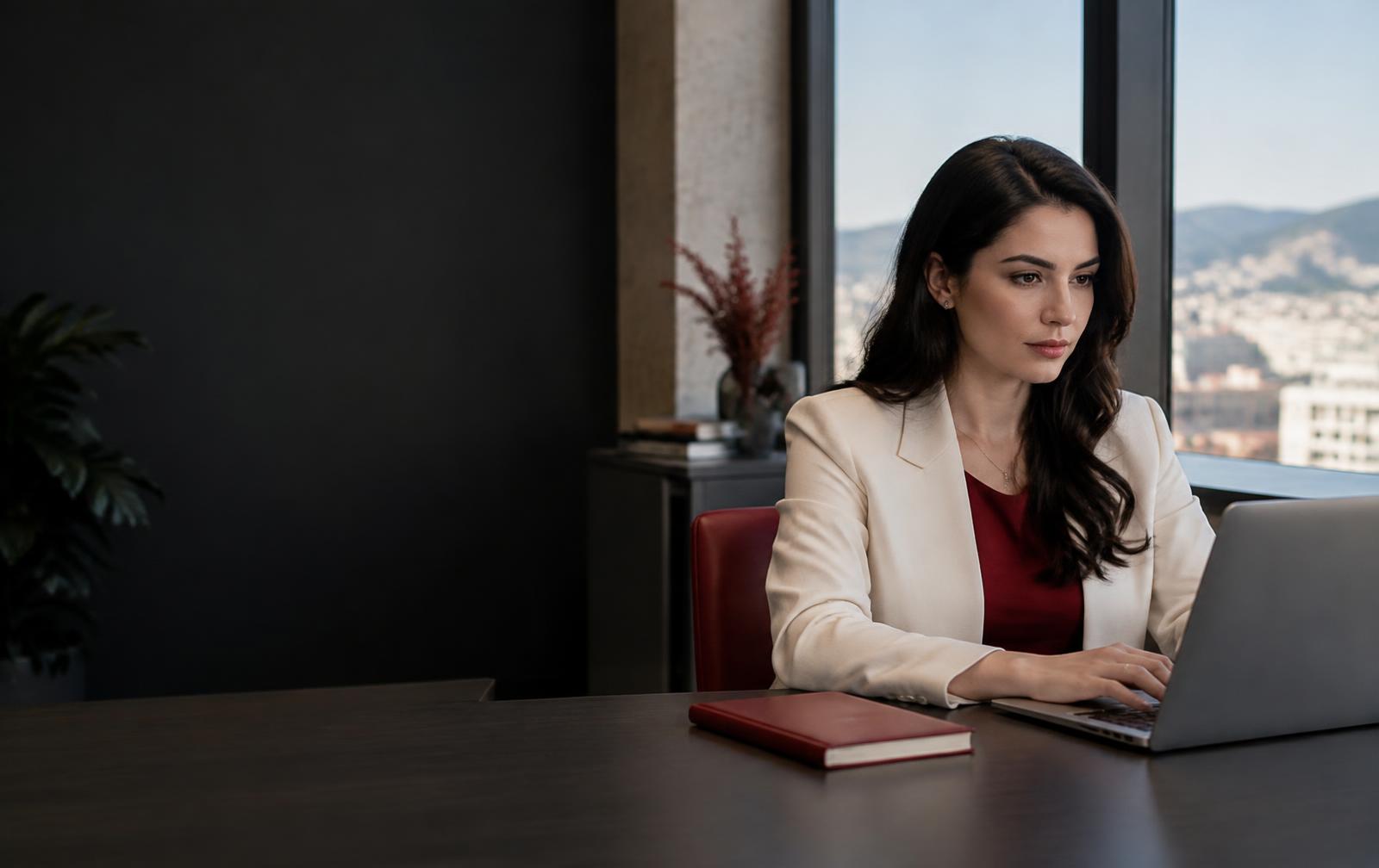 One focused professional working independently
