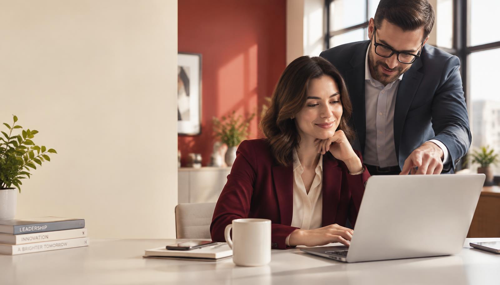 A professional starting a working day alongside a client team