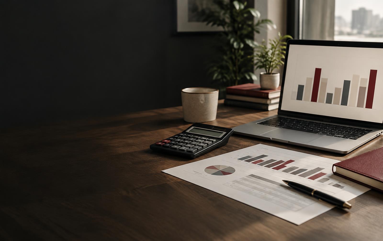 A clear business cost comparison at a working desk